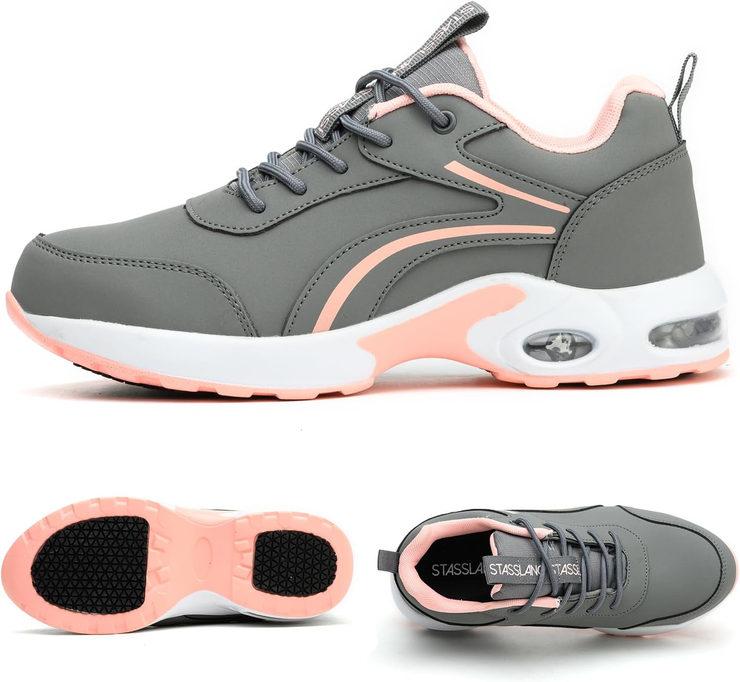 Women's Waterproof Steel Toe Work Safety Shoes, Non-Slip, Puncture-Proof, Comfortable, Lightweight, Fashion Footwear, Construction, Industrial Shoes - Image 6