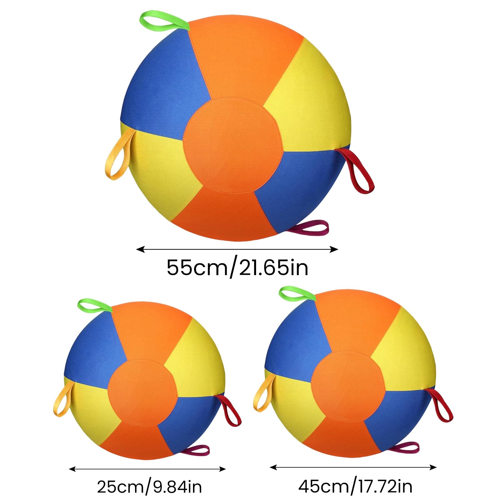 Pelota de pastoreo para perros, pelota calmante con asa de cubierta, pelota de entrenamiento inflable para razas grandes, perros pequeños y medianos, juego activo