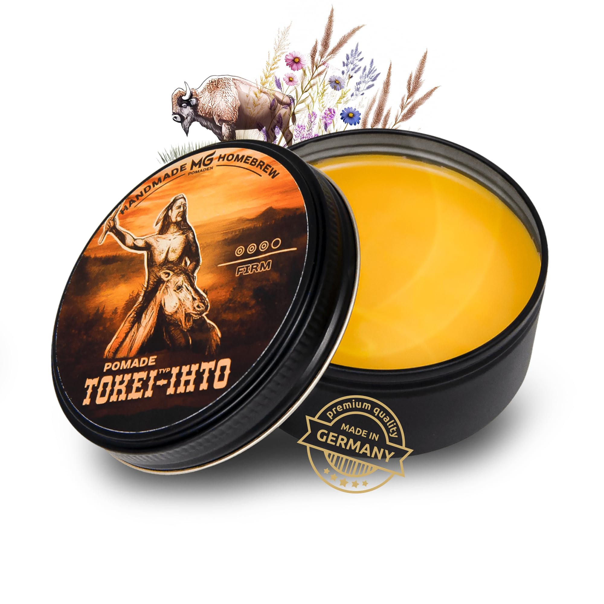 MG Pomade TOKEI-IHTO, Herren, wasserfest und pflegend, ölbasierte Haarpomade, Natürliche Wachs-Formulierung für mittelfesten (firm) Halt, Haar Wax, Haarwachs Männer, Haar- Bart Styling
