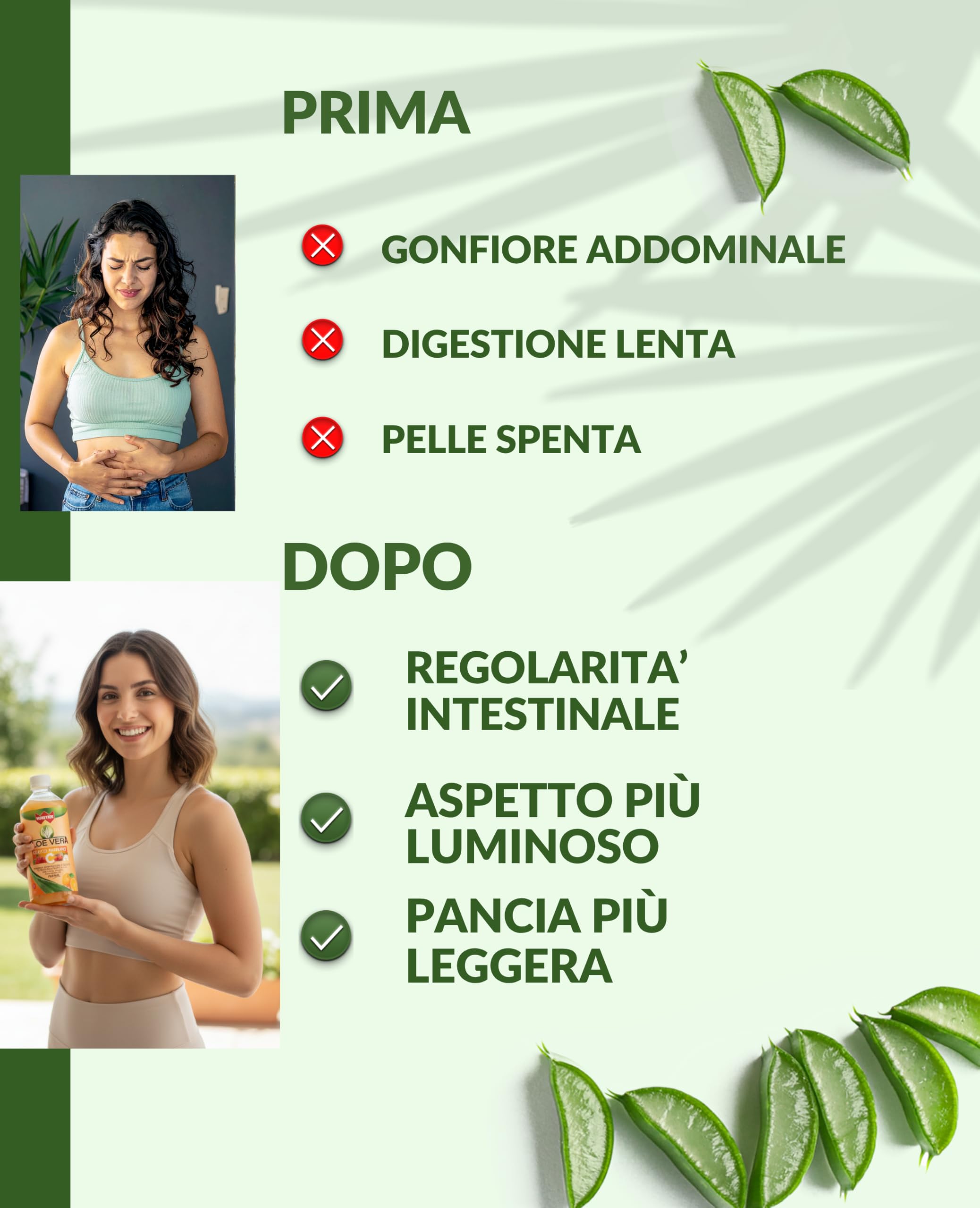 Aloe Vera da Bere 99,4% con Polpa Naturale al Gusto Pesca – Succo Senza Aloina, Made in Italy, 1000 ml – Integratore Depurativo e Digestivo, Fresco e Piacevole da Bere Ogni Giorno