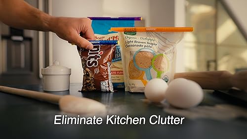 Miniatura 3 de GripStic 12 clips surtidos para bolsas. Los clips duraderos y reutilizables sellan las bolsas de alimentos herméticas. El juego incluye: (2) azul