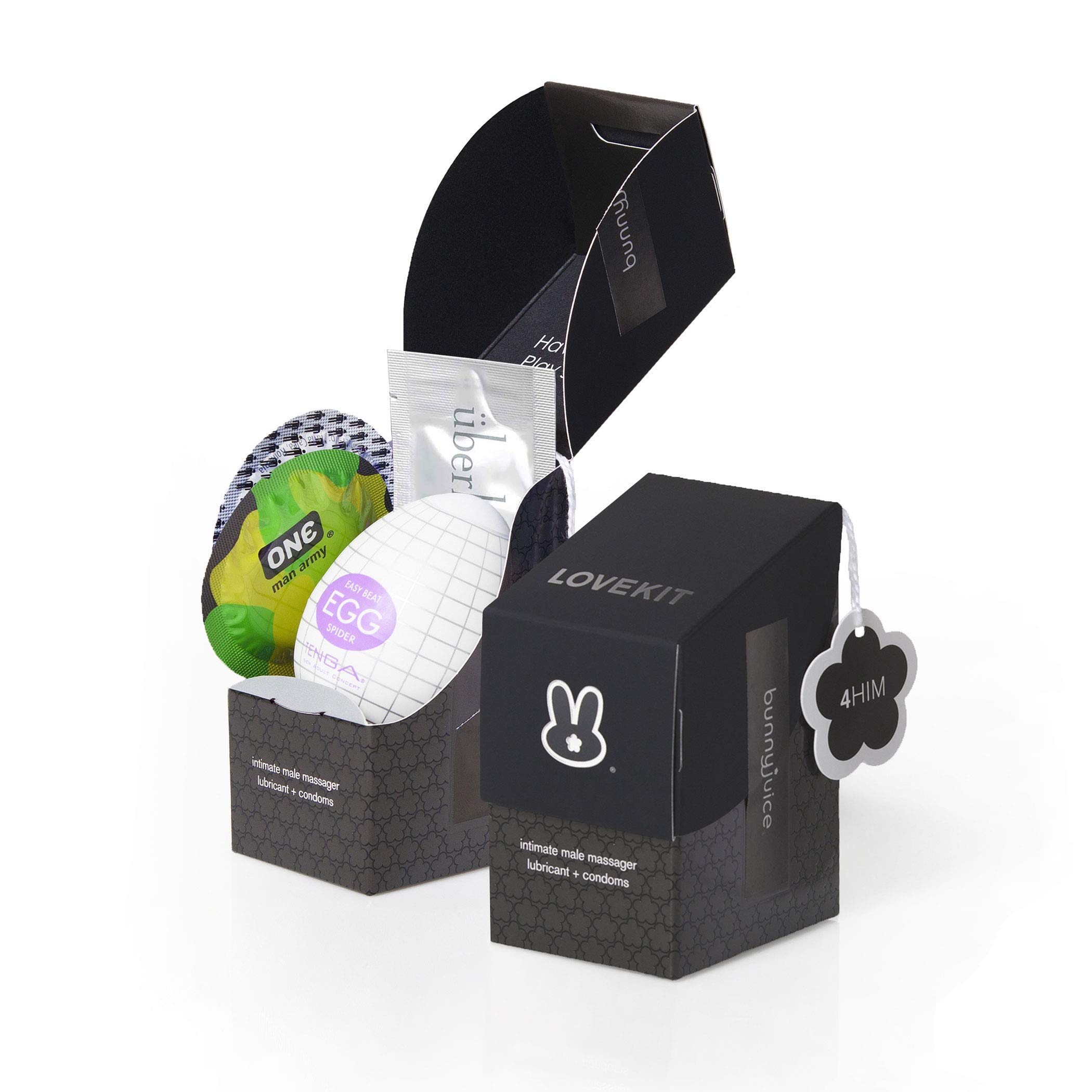 Bunnyjuice Midnight Edition Wildhare Intimacy Love Kit 4him, Black