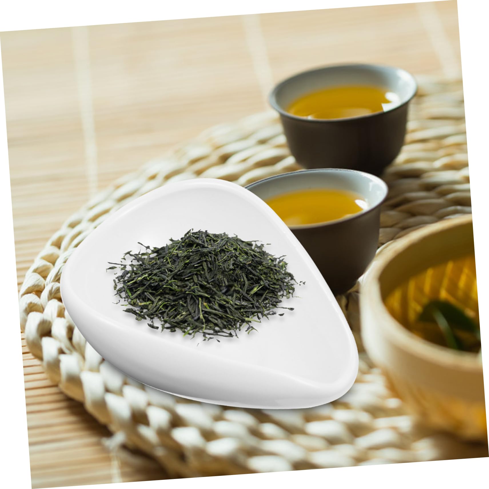 CONGARTENO 1 PC Creative Ceramic Tea Scoop White Spoon for Tea and More Ceramics Design for Home Office and Restaurant Use