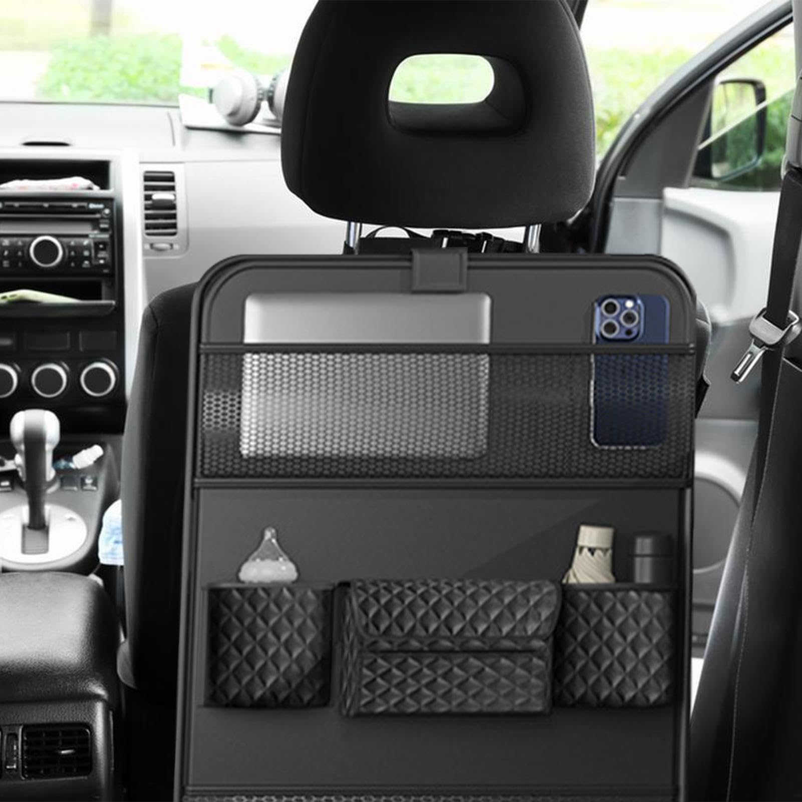 Organizer Per Sedile Auto Posteriore - Con Vassoio Pieghevole, Tasc Multiple, Pelle PU - Foto 10