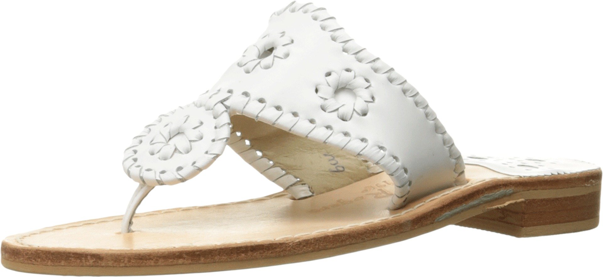 Jack Rogers Women's Palm Beach Navajo Classic Sandal,White,8 M