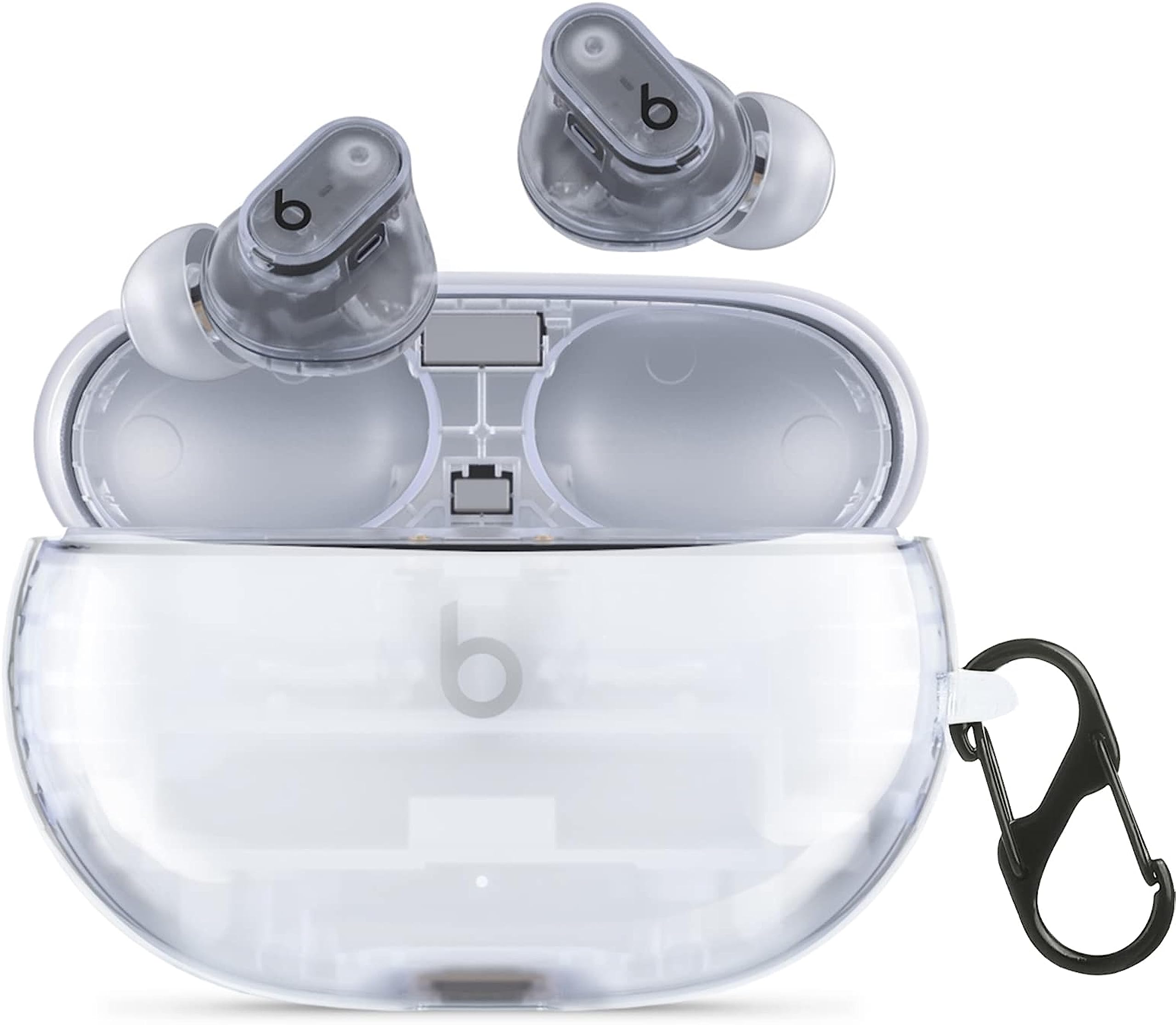 Mavro Silicone Case Cover Compatible With Beats Studio Buds|Buds Plus+(Transparent)Headphones