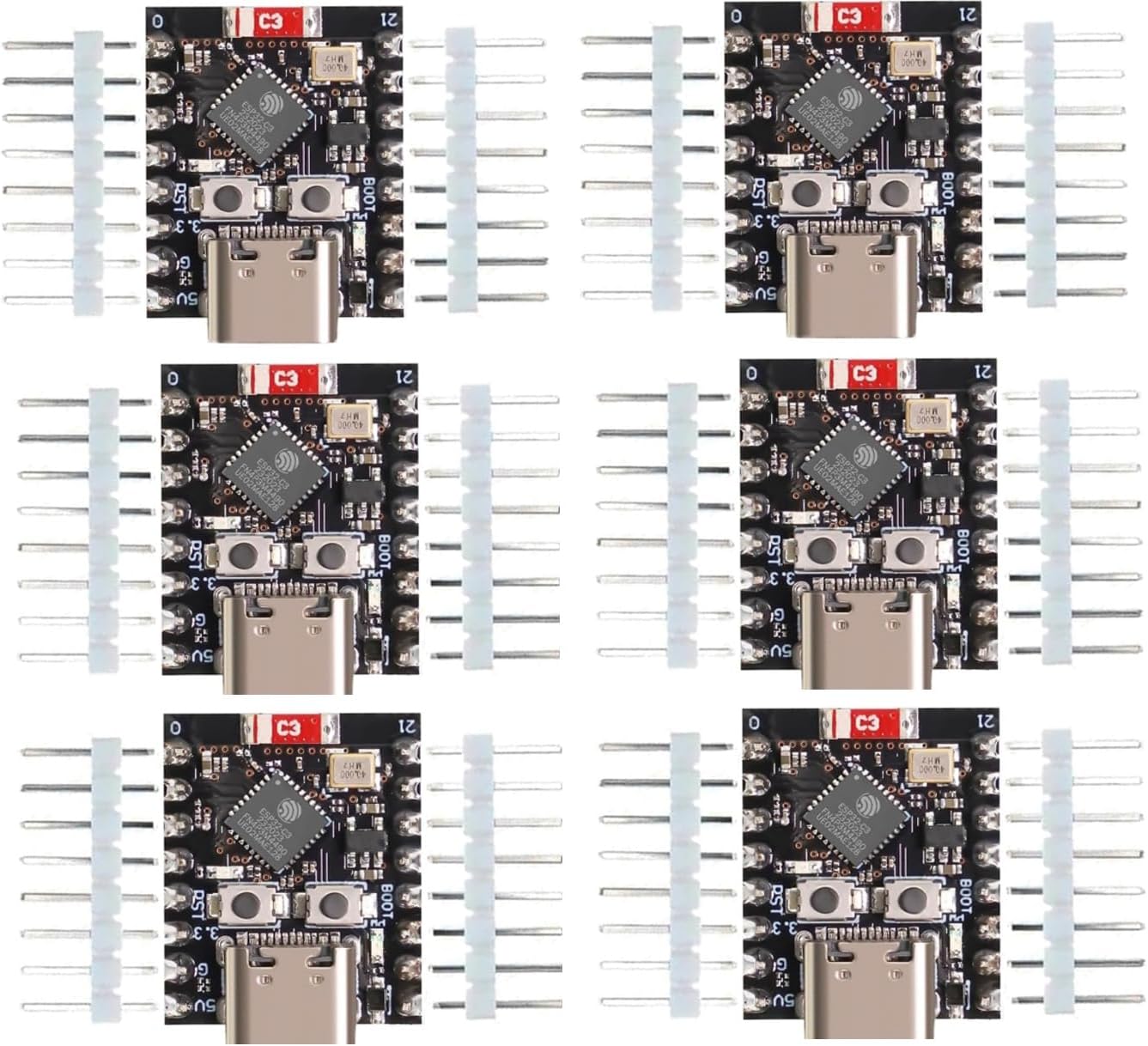 Мини-плата разработки ESP32 ESP32-C3, поддерживает Wi-Fi, Bluetooth, совместима с Arduino (6 шт.)