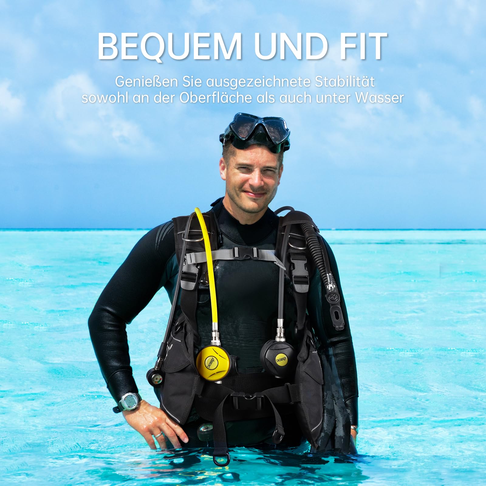 DIDEEP Tauchjacket BCD Tieftauchen Tarierweste Verstellbare Weste