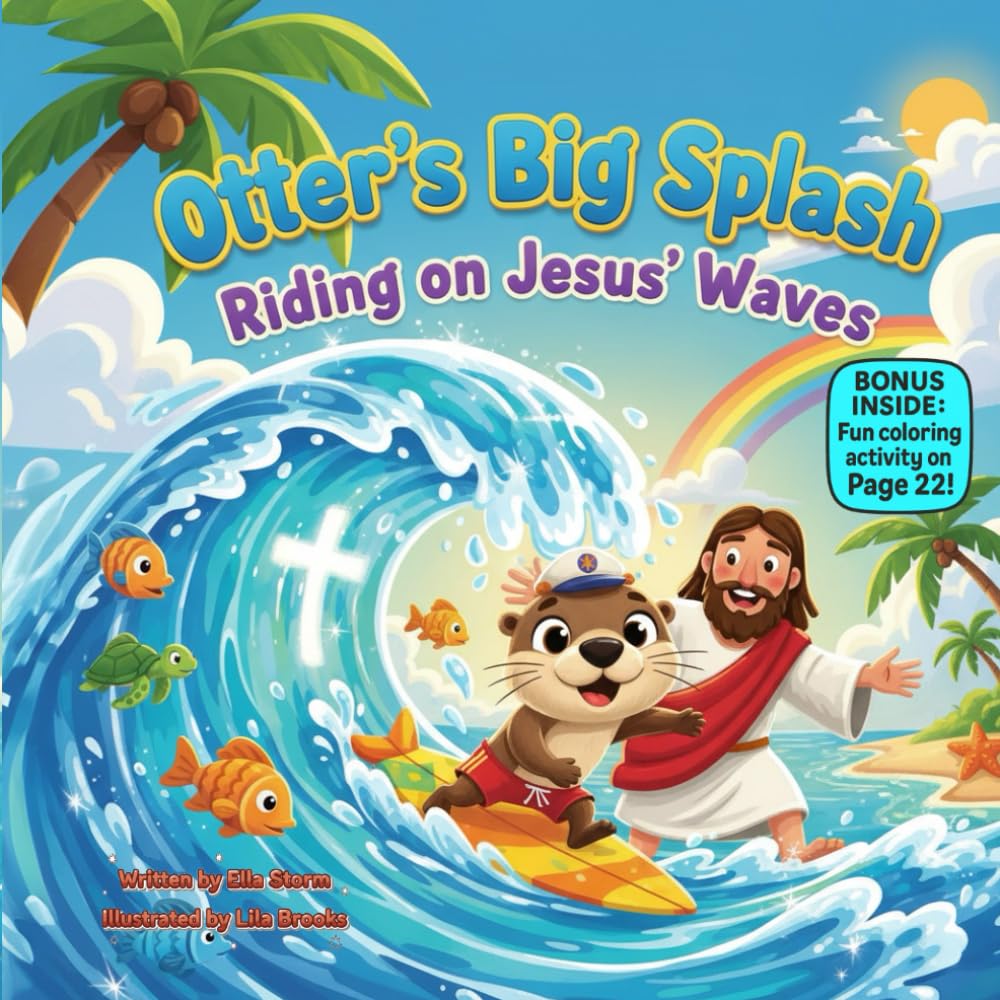 Otter’s Big Splash Riding on Jesus’ Waves: A Rhyming Tale of Courage, Faith & Finding Your Way (kids christmas books)
