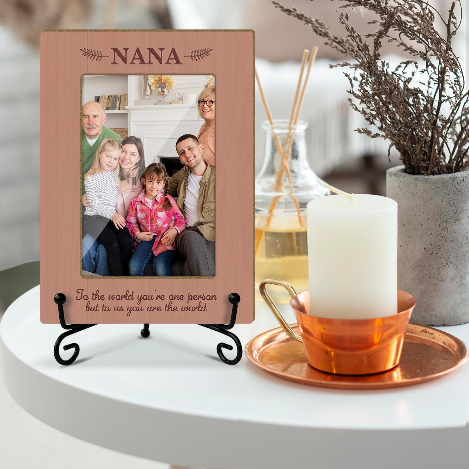 Nana Picture Frame, Wooden Photo Frame with Stand, Birthday Gifts for Women Grandma Nana Mimi, Home Office Desk Decor Photo Frame Tabletop Display -xk13 - Image 4