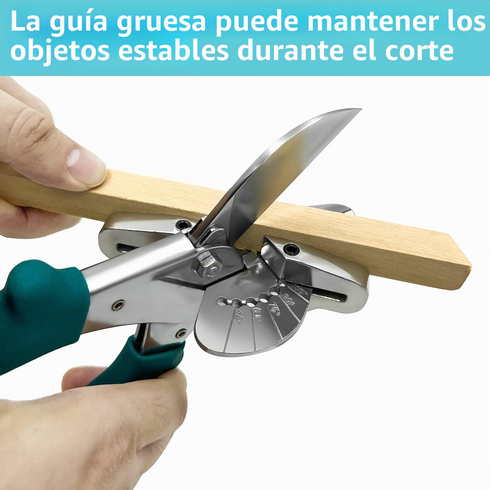 O'Shine Tijeras de Inglete Profesionales - Cortador Angular de 45° a 135° con Hoja SK5, Herramienta para Corte de Canaletas, PVC, Molduras de Madera y Plástico Duro, Incluye Hoja de Repuesto