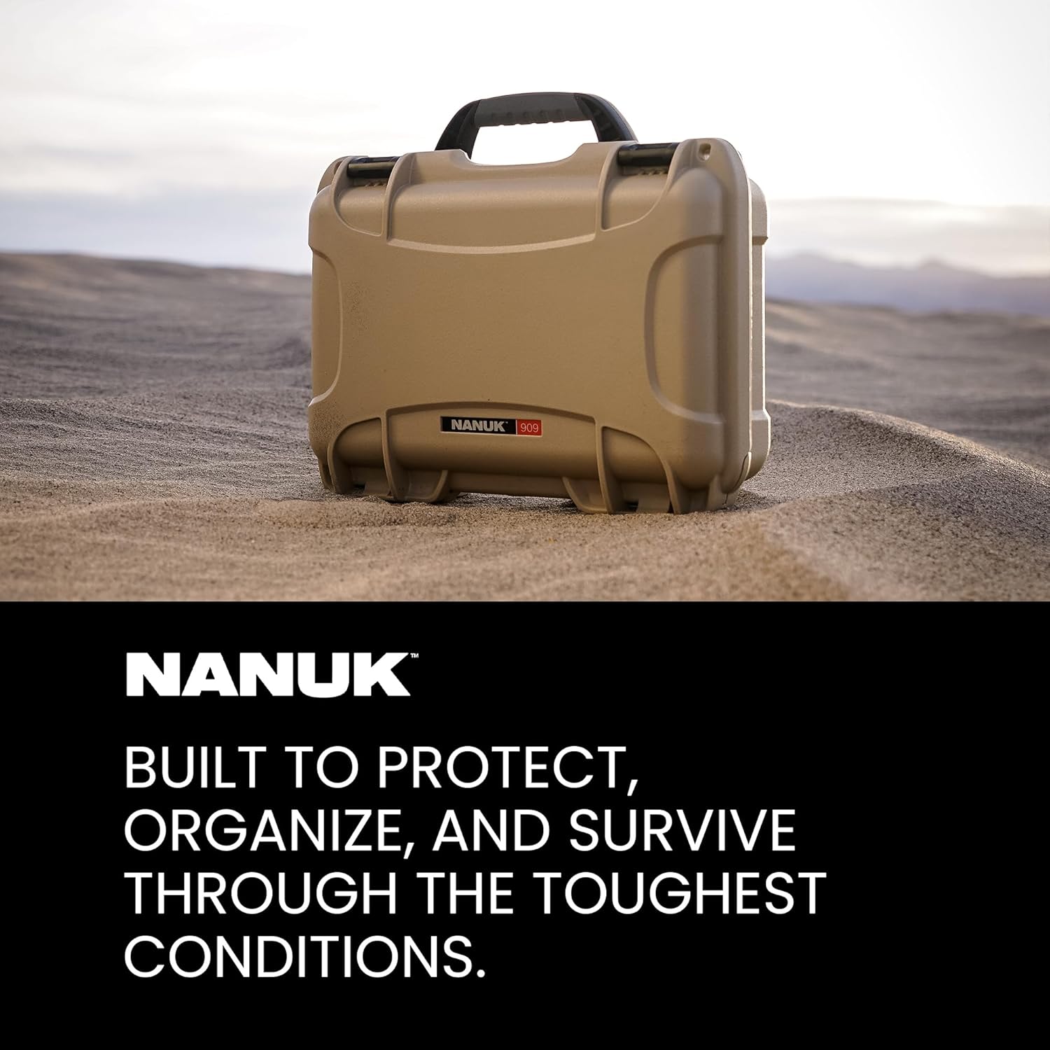 NANUK 909 Empty Waterproof Hard Case – 12.6” x 9” x 4.4” Rugged Protective Storage for Gear – Lightweight, Lockable, Dustproof & Impact-Resistant – Made in Canada, Blue