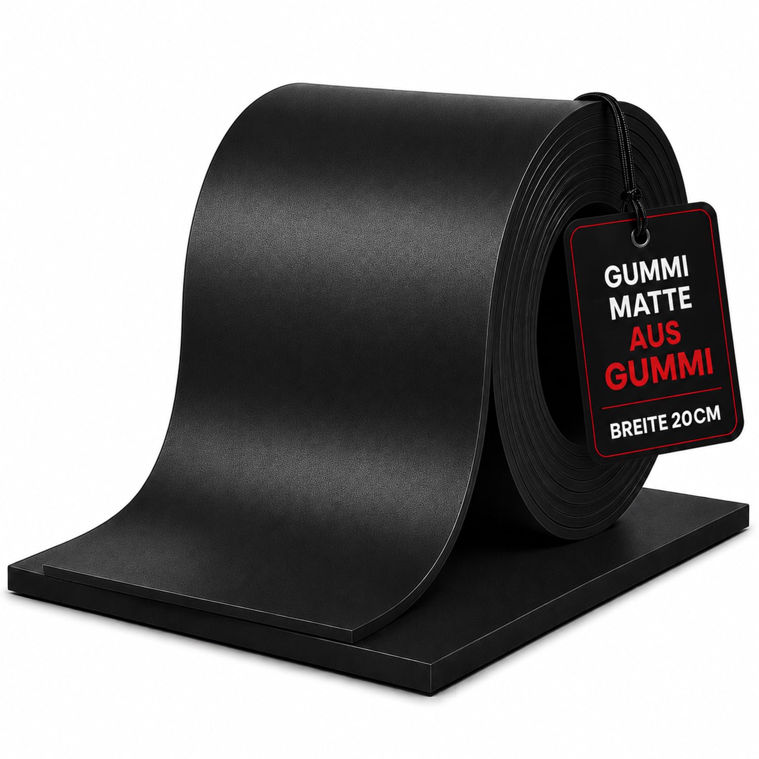 Gummi Streifen/gummistreifen 3mm / Breite 20 cm x Länge 5 m, Dicke 2mm / gummimatte meterware/unterlage Waschmaschine/Gummiplatte/antirutschmatte/Gummi SBR