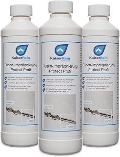 KaiserRein Fugen-Imprägnierung Protect Profi 3x500ml ist eine Spezial-Imprägnierung zur Fugenversieglung innen und außen für Terrasse, Balkon, Bad, Dusche, Küche, Werkstatt uvm.