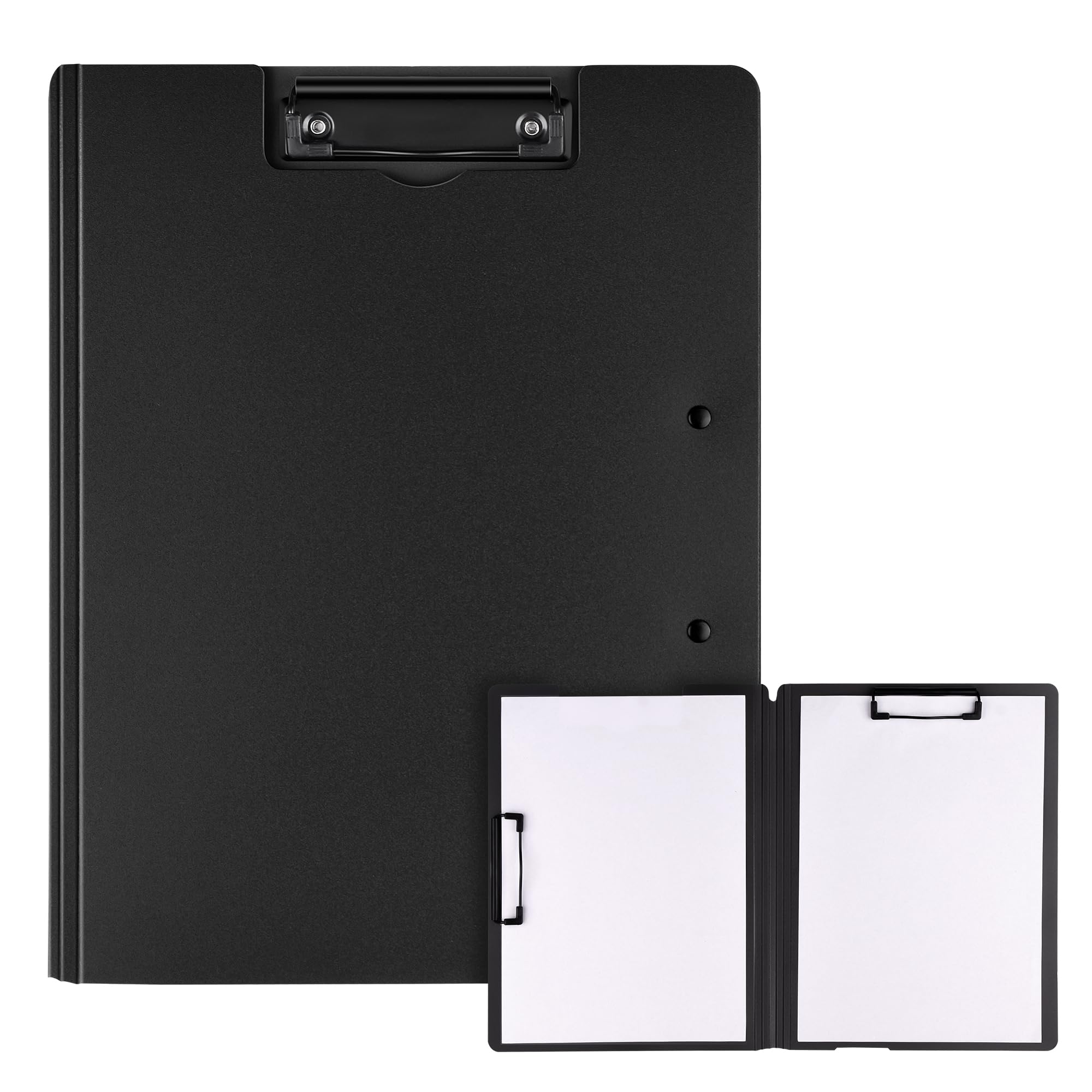 Portapapeles con Pinza A4, Carpetas Plastico Cartella Portadocumenti A4 Espandibile Soffietto Portapapeles con Tapa Plegable para Oficina Astillero Escuela Negro