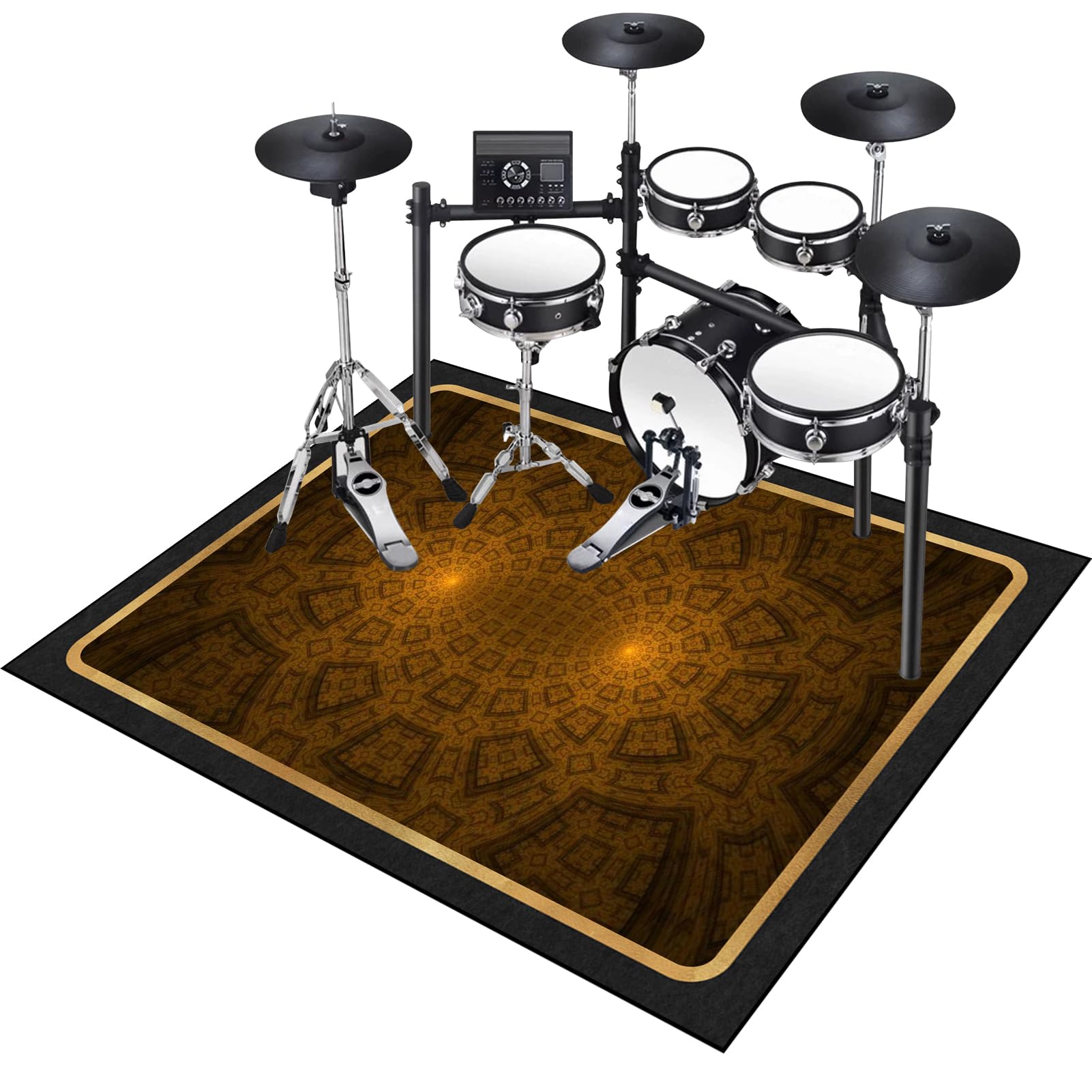 Tapis Insonorisant pour Batterie Antidérapant Tapis Batterie Electronique Tapis de Tambour Acoustique Tapis pour Batterie et Percussions Tapis de Sol pour Instruments de Musique 160 x 140 cm
