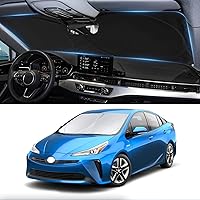 Vista 32 de Parasol, protector plegable para ventana delantera, plegable, visera para parabrisas 240T, cobertura completa para mantener el automóvil fresco