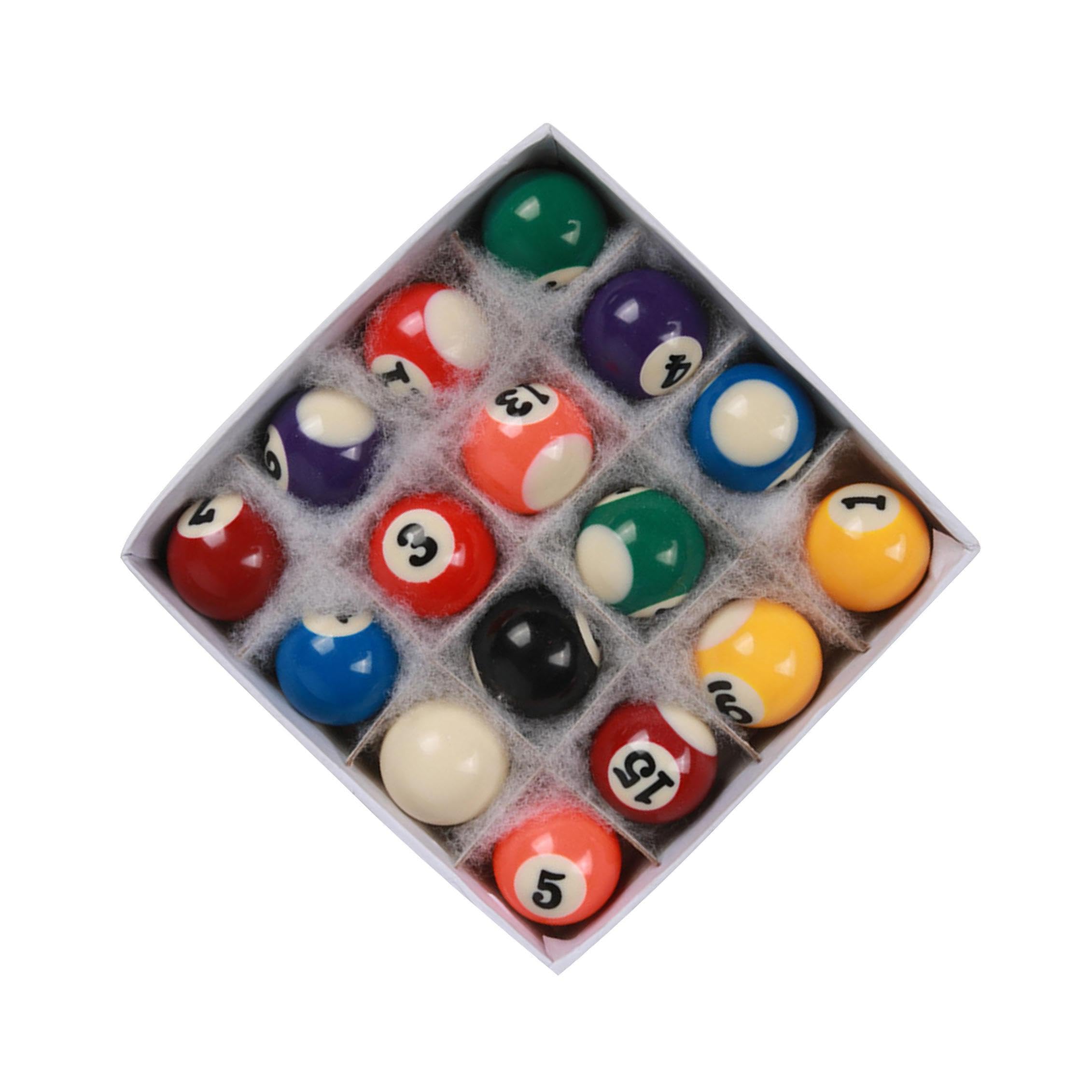 Mini Juego de Bolas de Billar 15 Bolas Numeradas 1 Bola Blanca Compacto Ligero