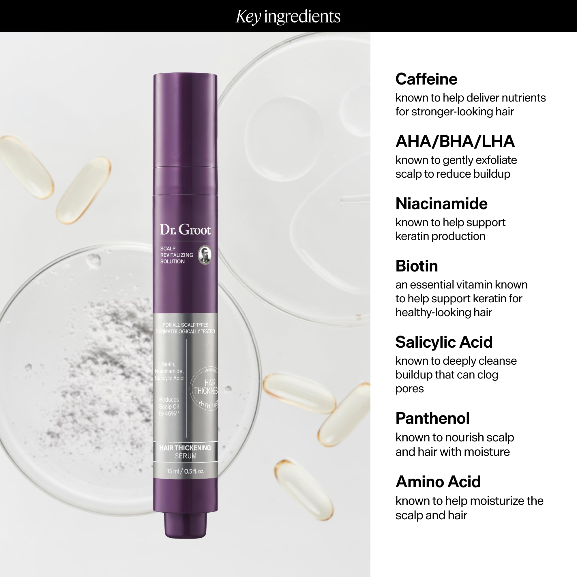 Dr. Groot Award-Winning Hair Thickening Serum for Thinning Hair