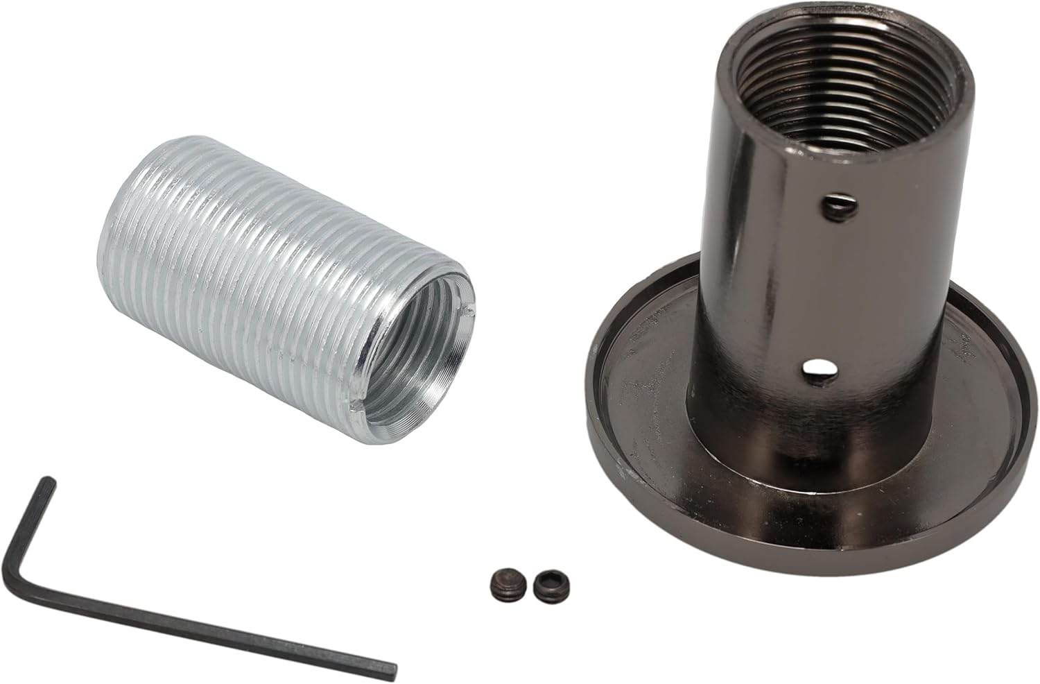 Supplying Demand UCVR-PWT Fireplace Fire Pit | Universal Flange-Pewter with Threaded Bushing and Hex Wrench
