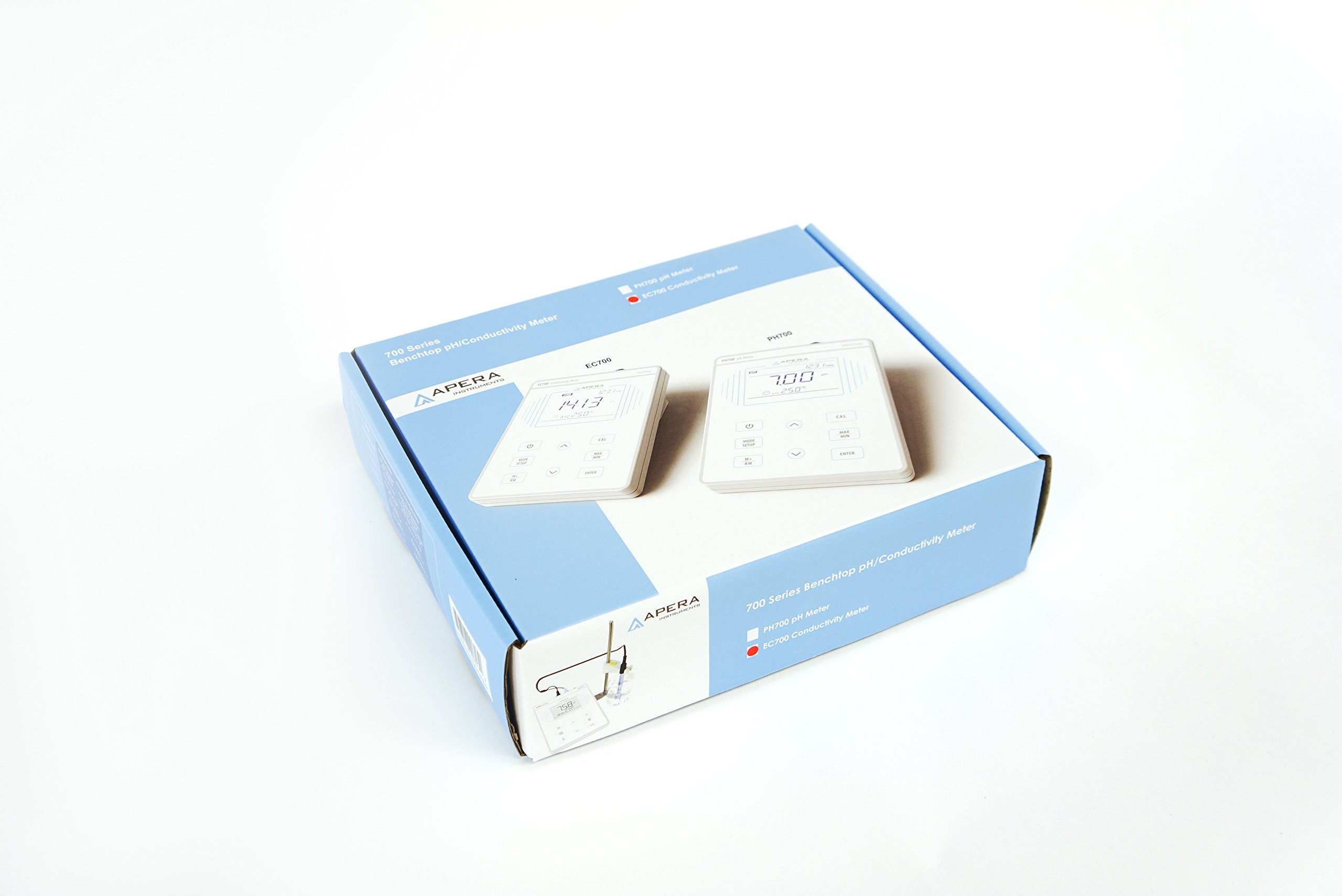 Apera Instruments EC700 Labor-/Tisch-Leitfähigkeitsmessgerät (Inklusive 2301T-F Elektrode für Leitfähigkeits- und Temperaturmessung, mit automatischer Temperaturkompensation)