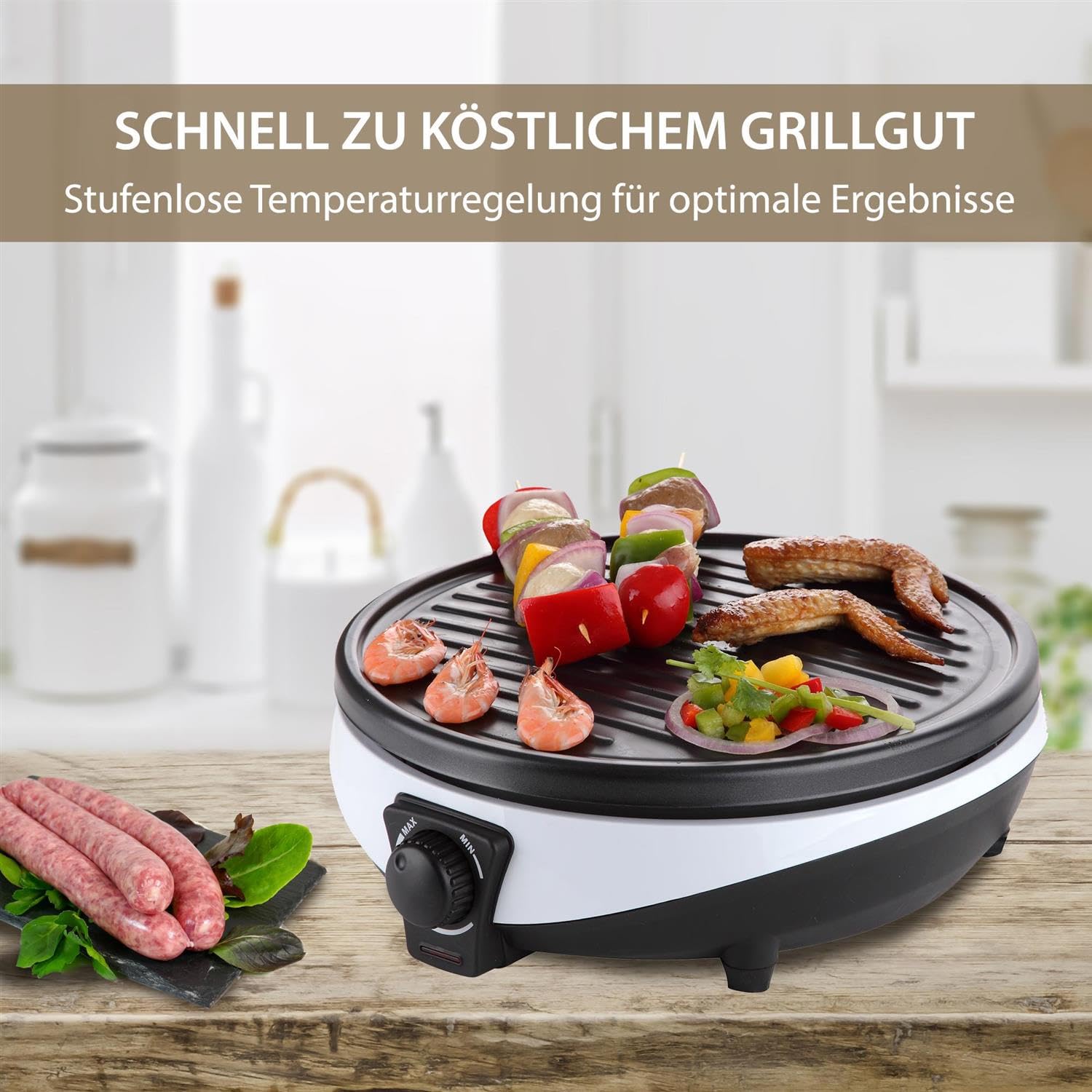 Syntrox Germany 3in1 Crepes Maker | Kontaktgrill | Pancake Maker Zephir, viele Anwendungsmöglichkeiten, Antihaftbeschichtet, 1000 Watt Leistung, Edelstahl