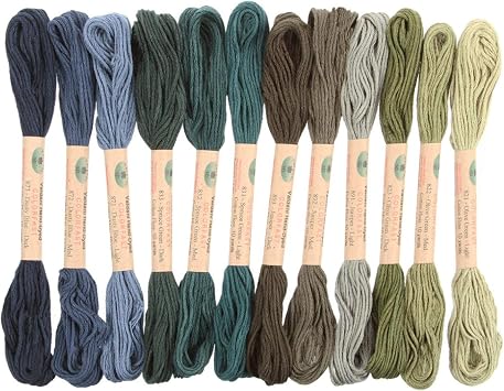 12 Valdani 6 Strand Floss Embroidery Thread As Time Goes by Set 3 10 Yd Skeins