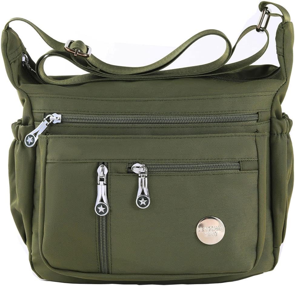 Crossbody Bags for Women Multi Pocket Shoulder Bag Waterproof Nylon Messenger Purses and Handbags