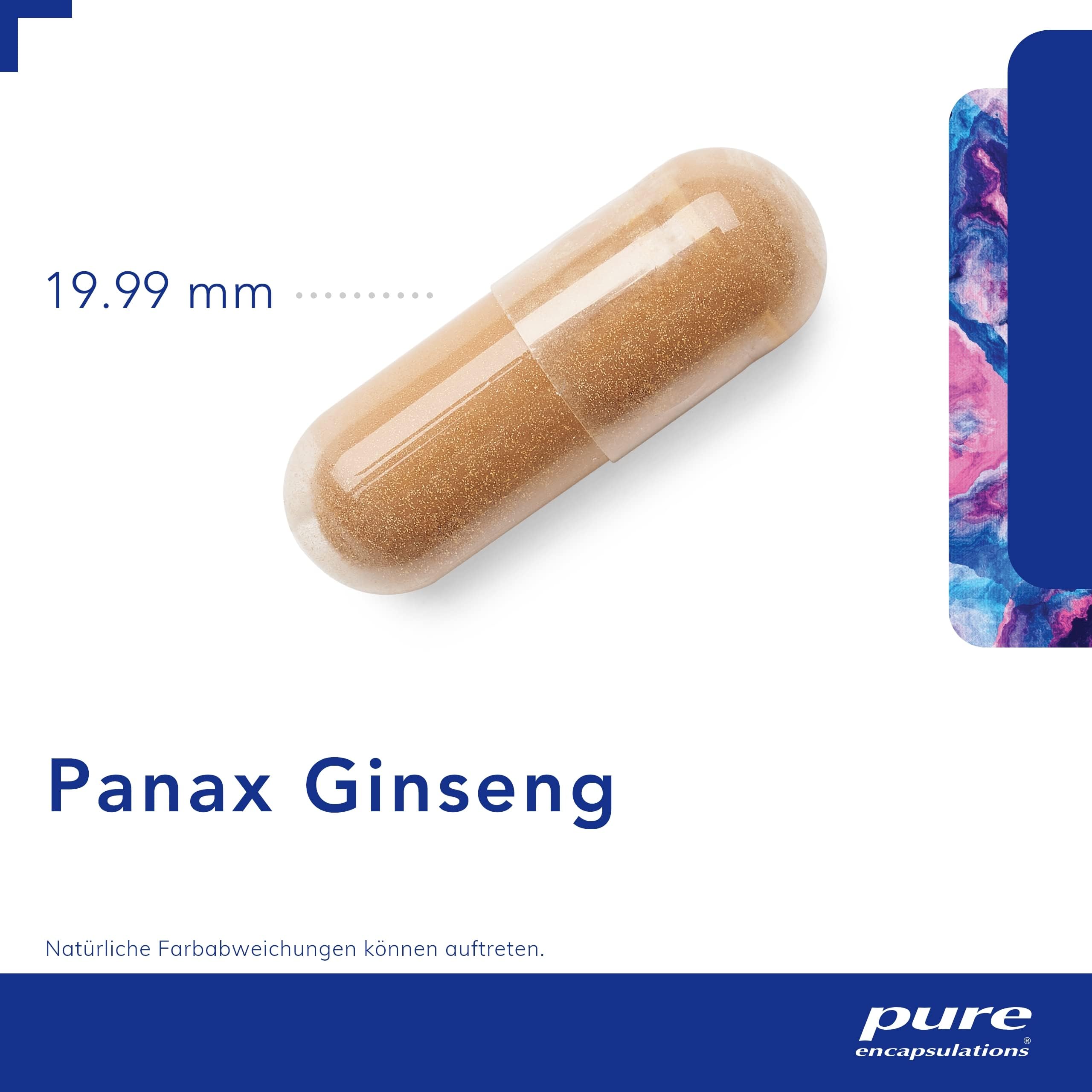 Pure Encapsulations - Panax Ginseng - Hochwertiger Ginseng Extrakt - 60 Kapseln