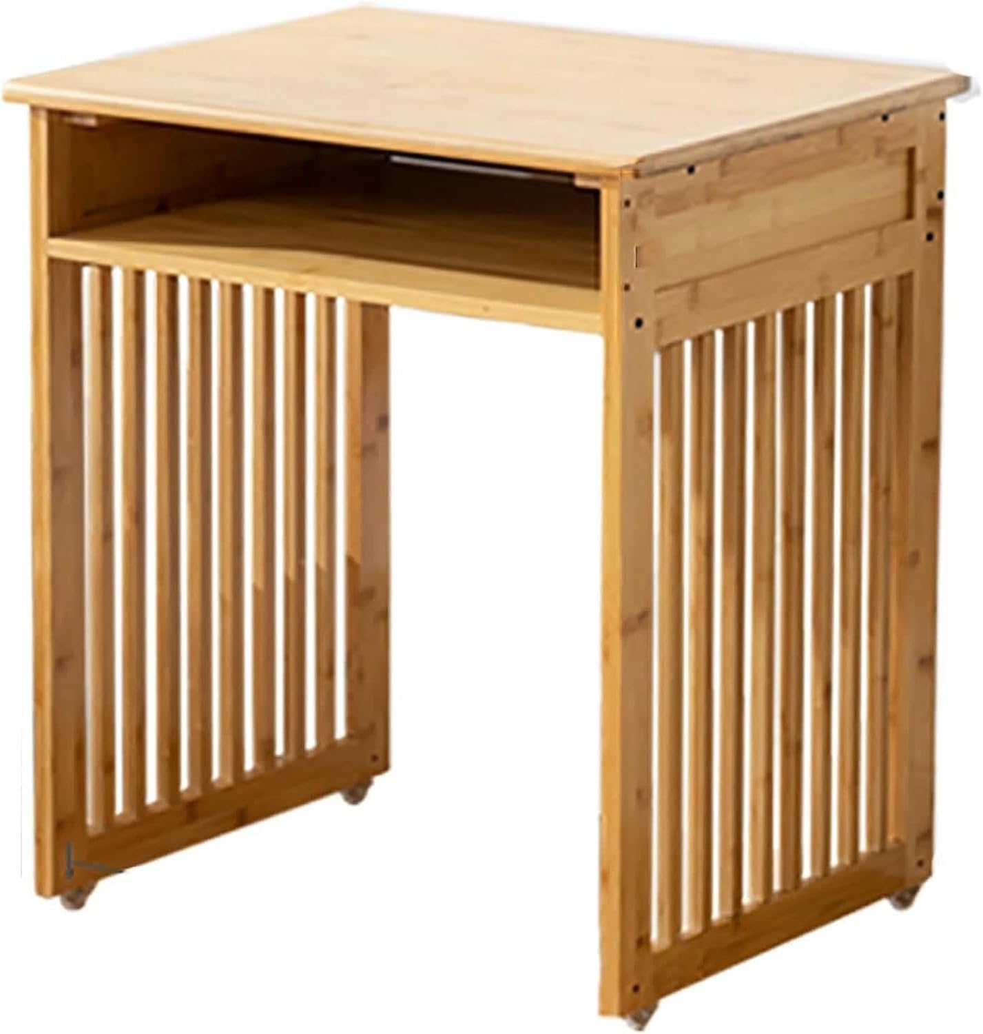 Rustic Household Vacuum Robot Cabinet,Sweeping Robot Storage Rack with Wheels,Mobile Storage Cabinet,Household End Side Table for Living Room, Home Office