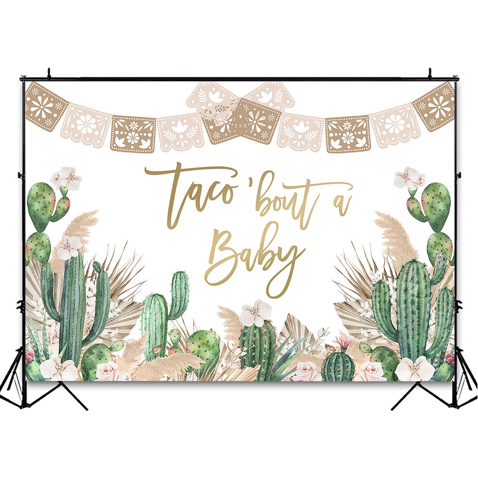 Avezano Taco Babyparty Hintergrund – Boho Fiesta Design, 2,1 X 1,5 M Vinyl Für Fotoshootings
