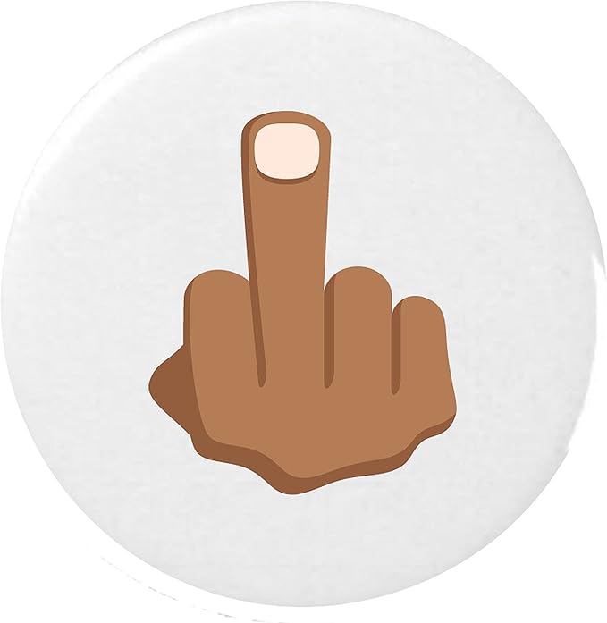 Hand Zuruckgenommen Mit Mittelfinger Erweiterte Ton 4 Emoji 25 Mm Anstecker Reversed Hand With Middle Finger Extended Tone 4 Emoji 25mm Button Badge Amazon De Fashion