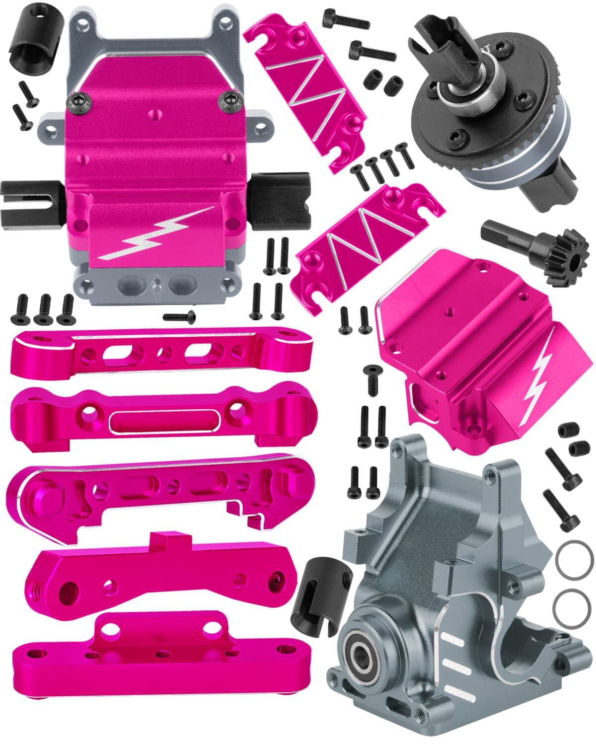 RCMYou RC Upgrades Part for 1/8 Kraton Outcast Typhon Notorious 6s BLX 1/7 Infraction Felony Mojave 6s BLX Limitless,Aluminum Arm Suspension Mount &