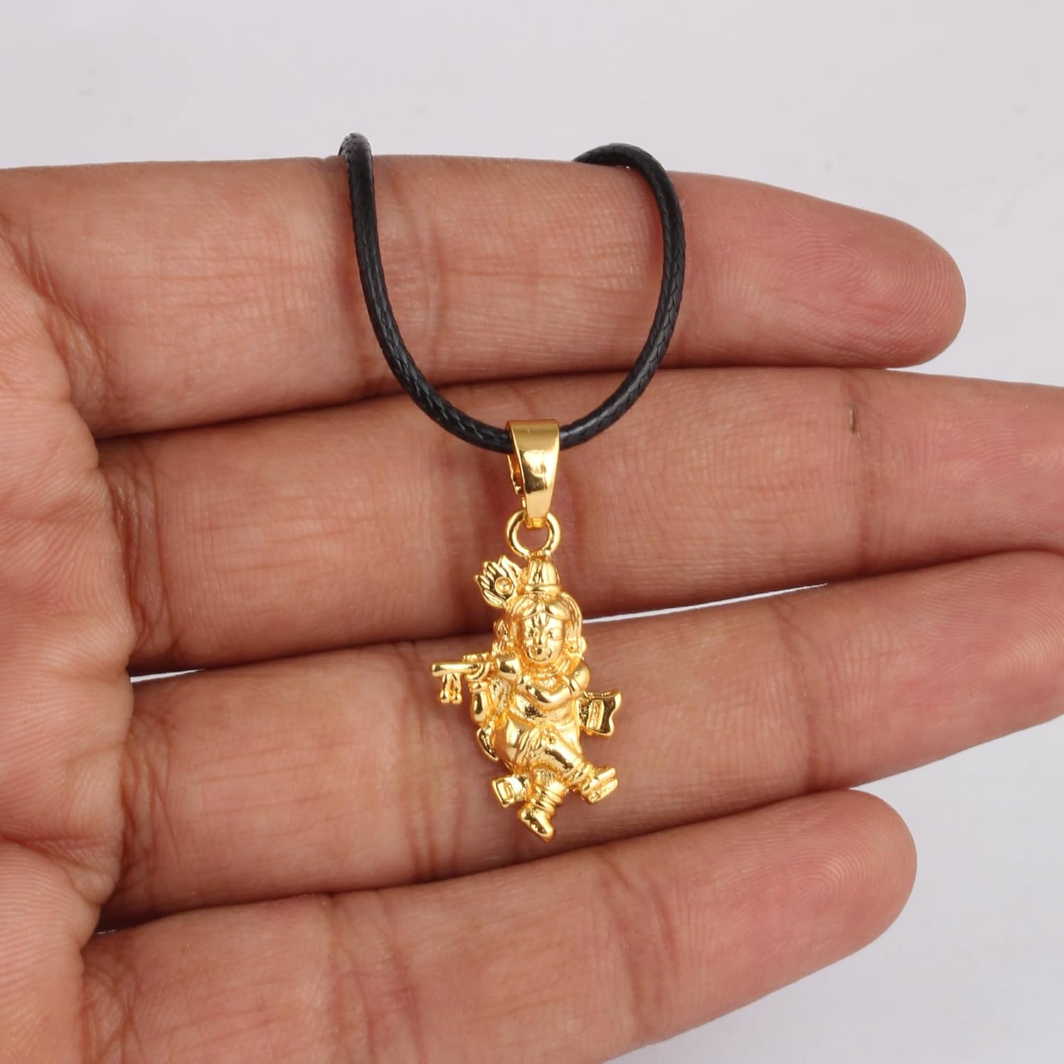 Rudra Empire Shree Krishna Bal Gopal with Bansuri Religious Pendant for Men Women - Image 5