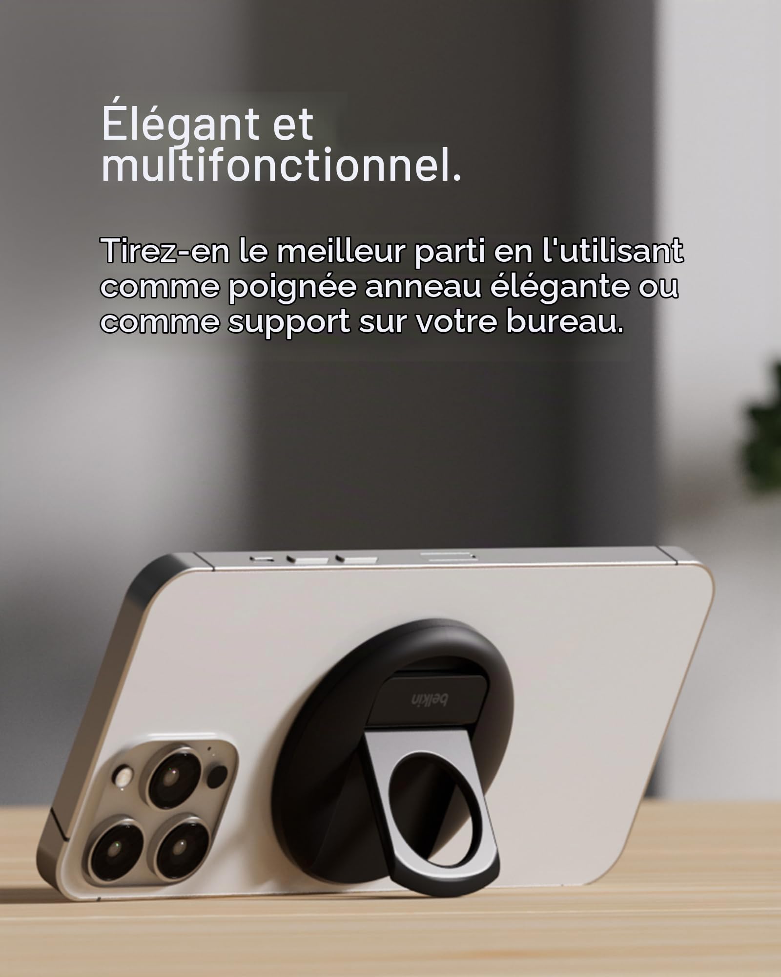 Belkin Support MagSafe pour iPhone et MacBook, fixation rapide et magnétique, compatible avec fonction Continuité, pour iMac, iMac Pro 2017, Studio Display, Pro Display XDR, iPhone 15, 14, 13, 12