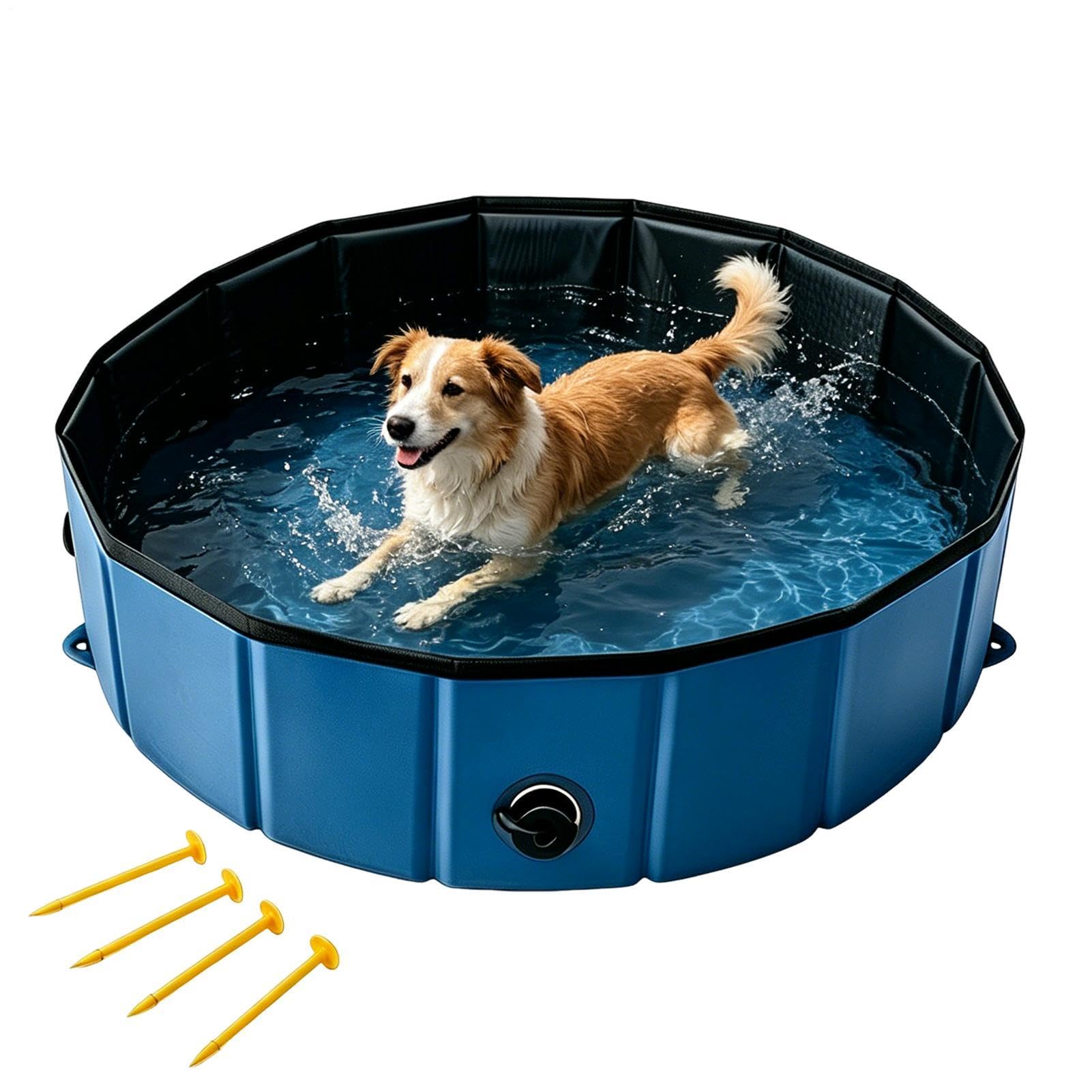 Piscine pour chien robuste pliable anti-crevaison pour le jardin