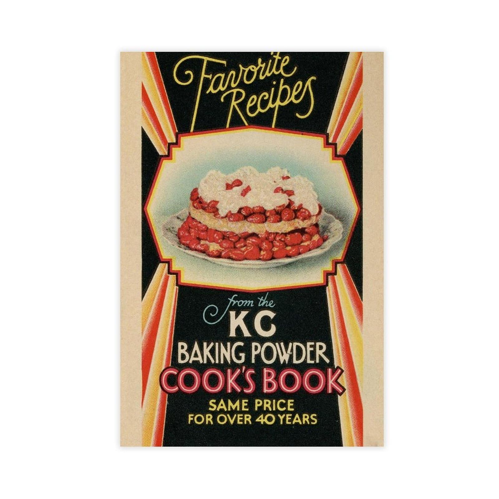 Vintage Kansas City Backpulver – Küchendekoration, Kunstdruck auf Leinwand, Poster, Schlafzimmer, Dekoration, Landschaft, Büro, Raumdekoration, Geschenk, 61 x 91,4 cm (L x B)