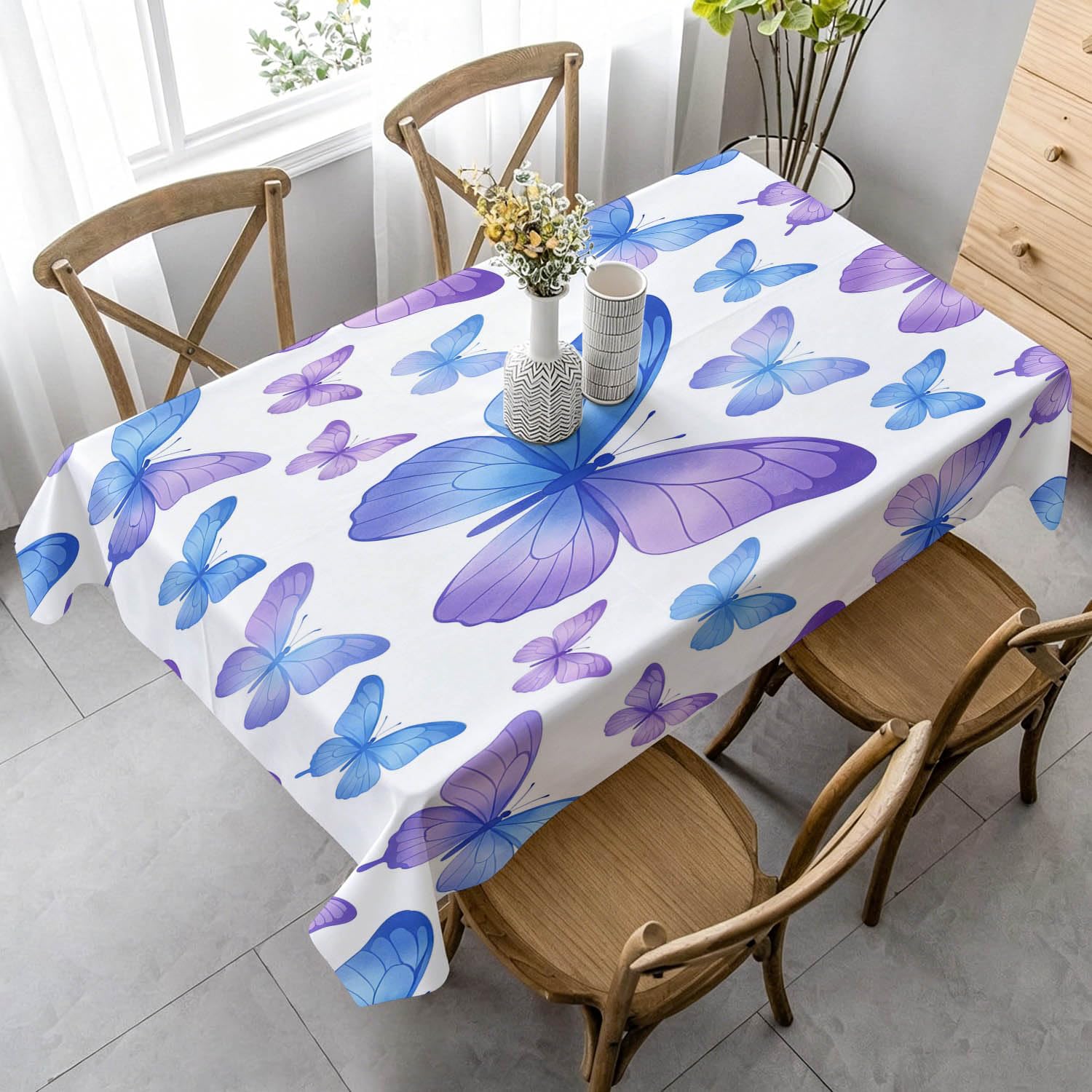 Tovaglia Rettangolare 160x240 cm Farfalle Poliestere