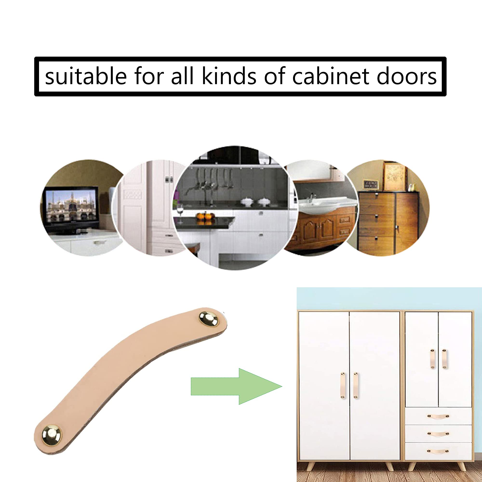 Tirettes De Bord En Cuir, Poignées En Cuir, Tirettes D'armoire, Tirettes De Tiroir, Tirettes De Meuble, Tirettes De Cuisine, - KENT - - France