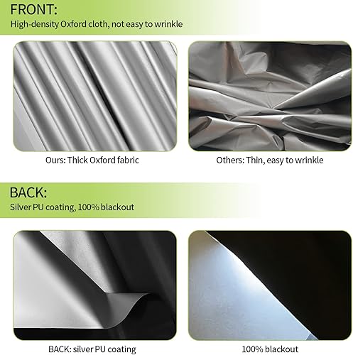 Miniatura 7 de RUGLAMZHIP Cortinas opacas, persianas portátiles 100% opacas, 78 x 59 pulgadas, persianas opacas para ventana, cubierta temporal de ventana con