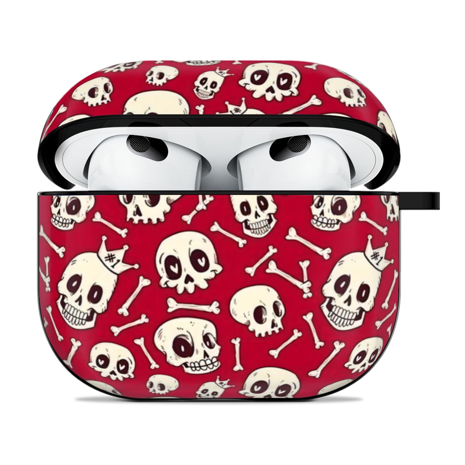 Amazon | AirPods 3 ケース 赤 スカル スケルトン 2021