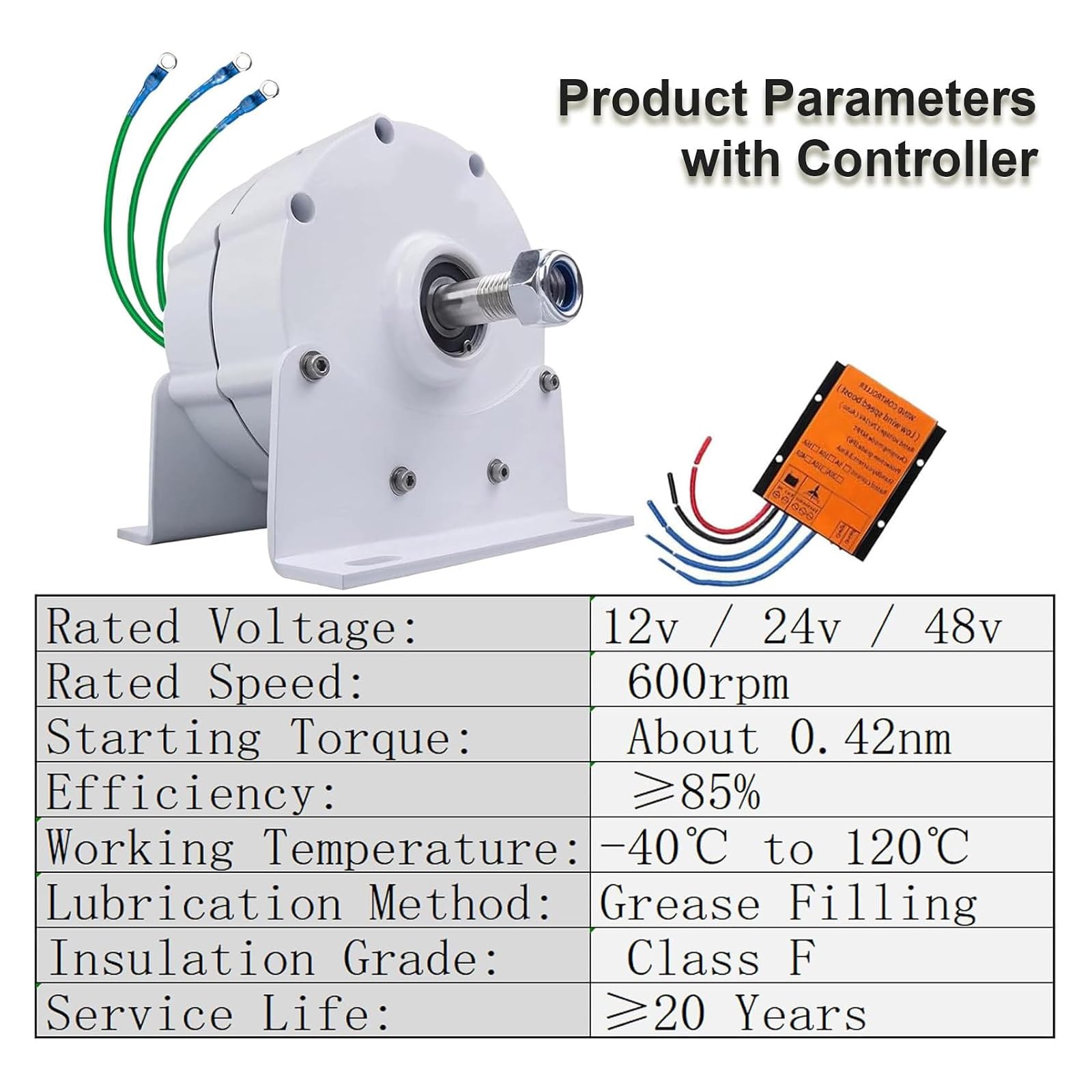Generatore A Magneti Permanenti Da 1000w-5000w, 12v, 24v, 48v, 450 Giri/min, Alternatore A Magneti Permanenti Ac/dc Con Controller Per Turbine Eoliche E Idroelettriche. 220v
