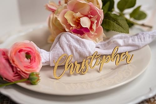 Miniatura 9 de Etiquetas de nombre de madera personalizadas para colocar lugares, tarjetas de lugar personalizadas para bodas, despedidas de soltera y eventos,
