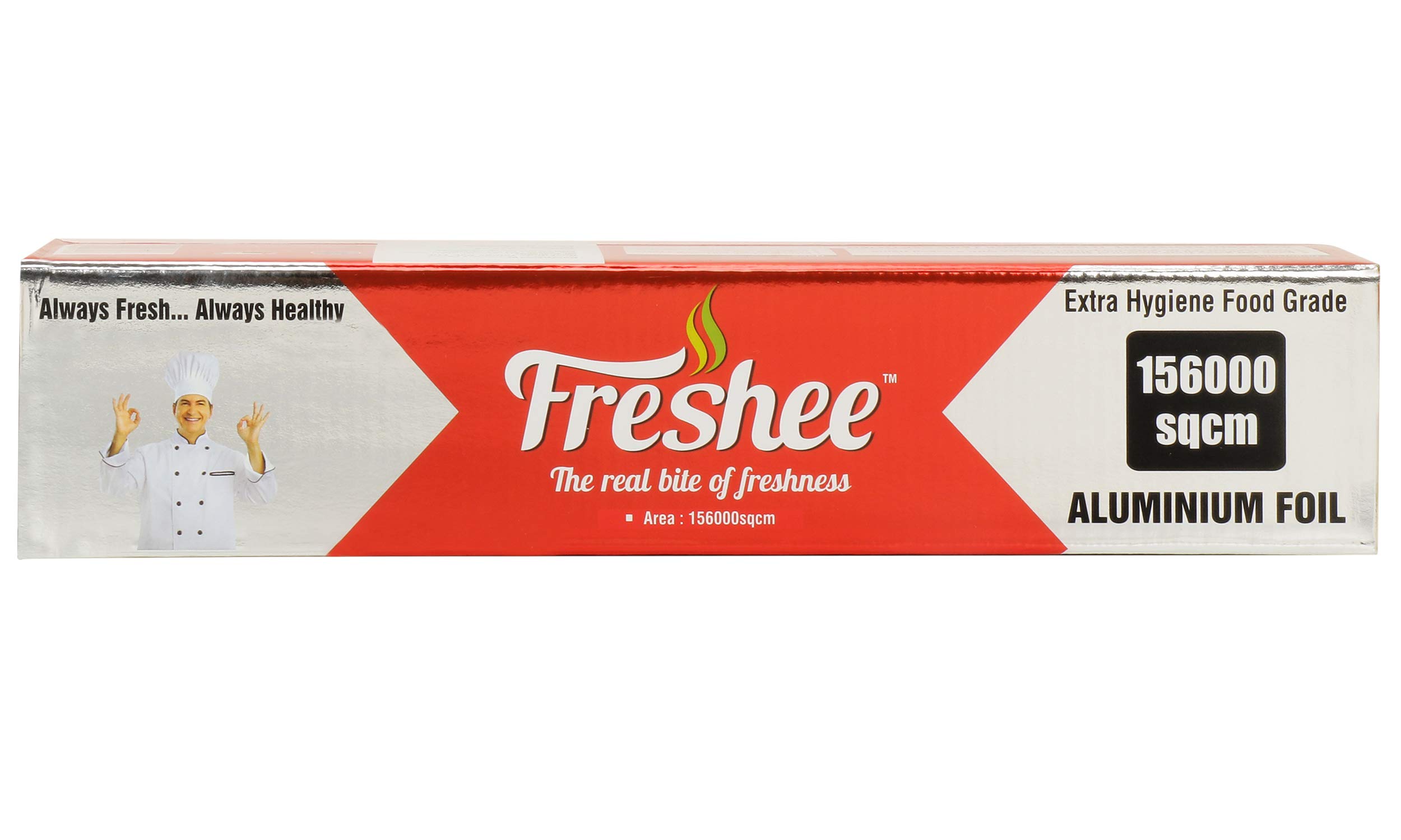 Freshee 156000sqcm Disposable Aluminium Foil for Roasting, Silver Foil for Food Delivery Wrapping Food Reheating Freezing-image-14