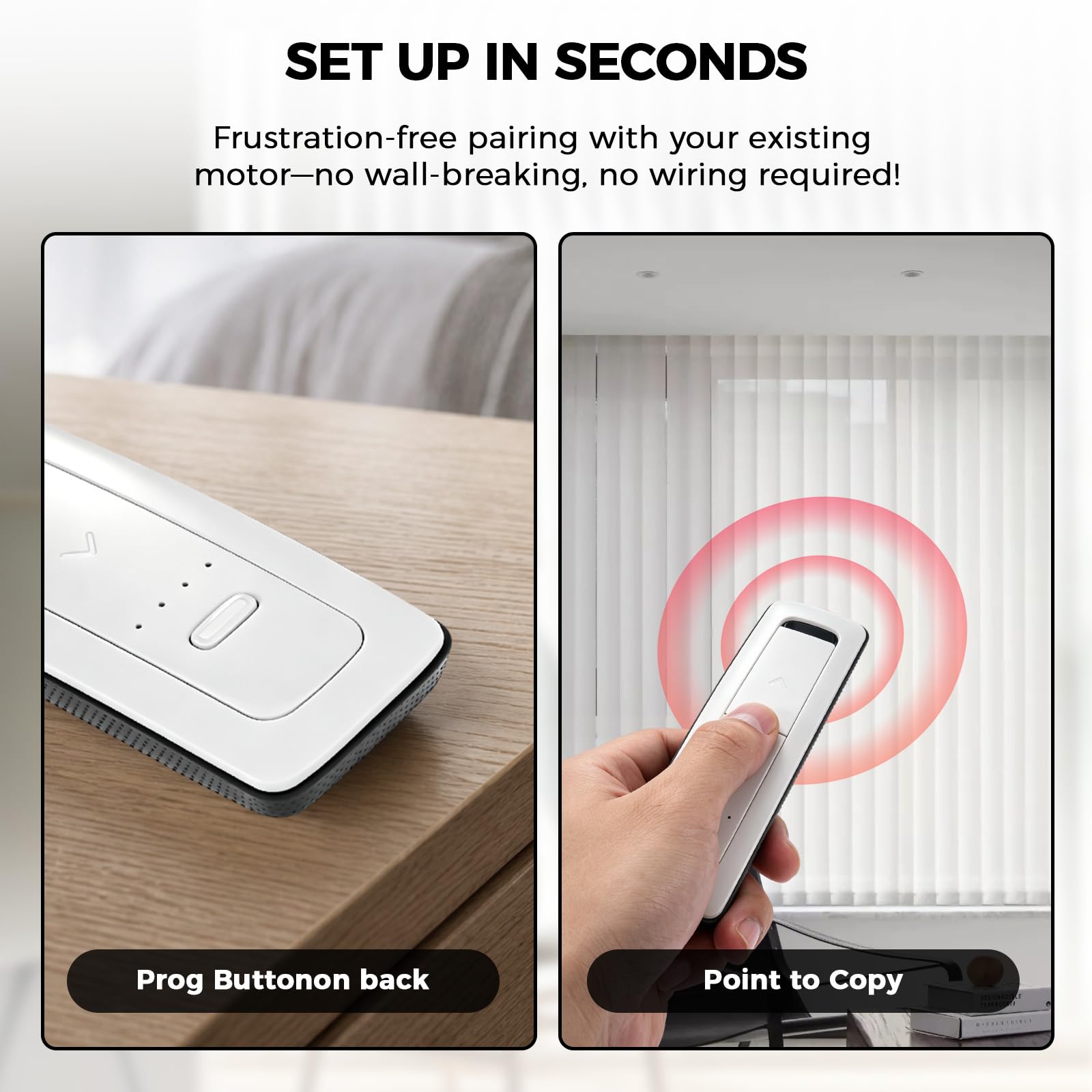 2 Stück Ersatz somfy rts fernbedienung für zentrale Haussteuerung von Rollläden, 5-Kanal Funksteuerung mit "My" Position für Smart-Home Nutzer (Kompatibel mit Situo 5 RTS, NICHT für IO-System)