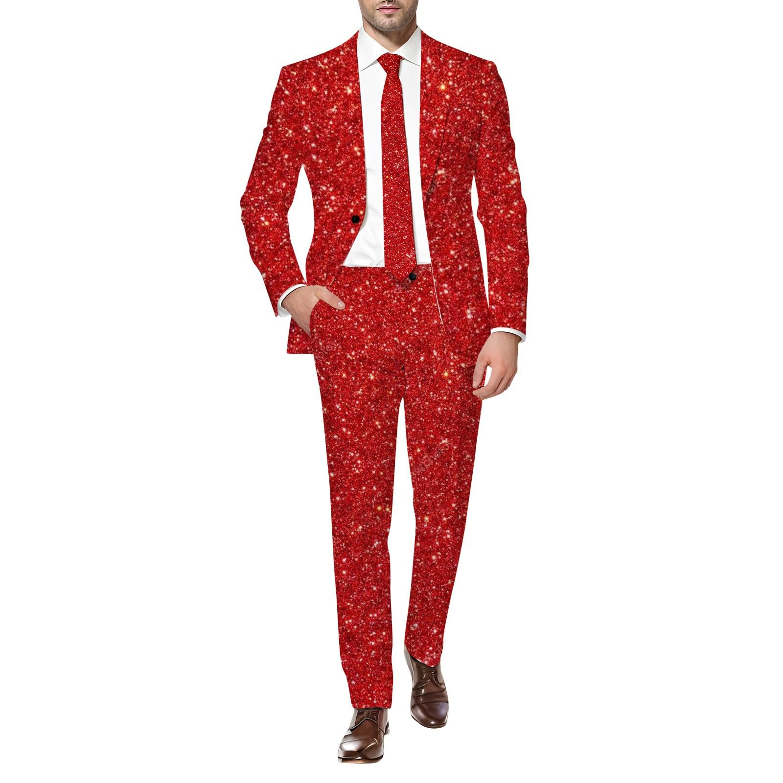 Generisch 2026 Disfraz de Carnaval Hombres Carnaval 3D Digital Impreso Conjunto de Traje de Negocios Ligero Traje de Negocios Chaqueta Pantalones Conjunto