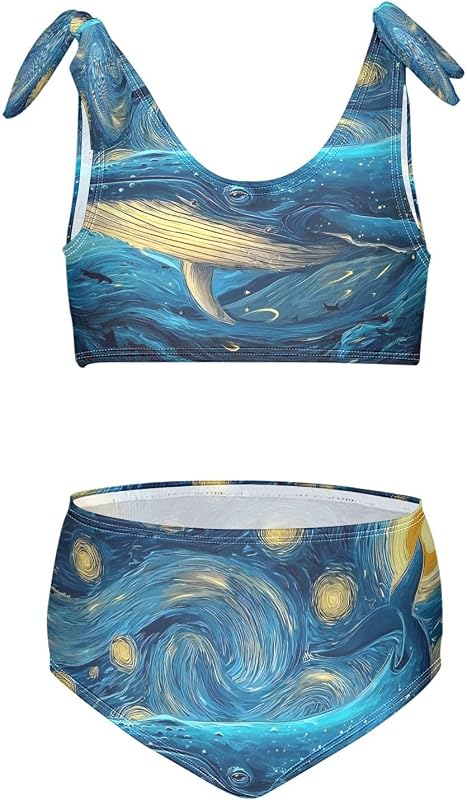 Conjunto de traje de baño de 2 piezas para niñas, traje de baño lindo, trajes de baño para niñas 3-12T