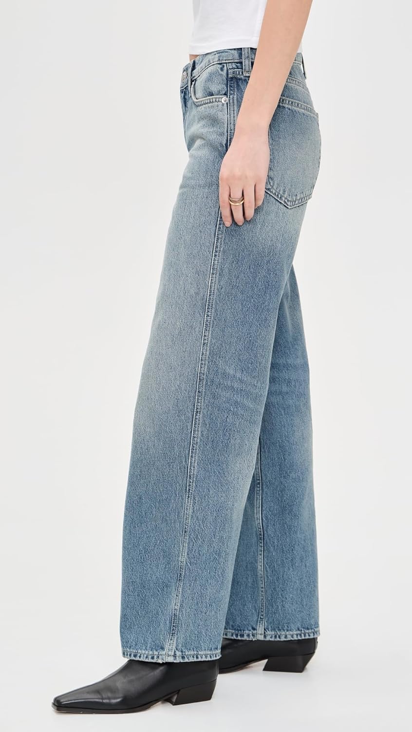rag & bone Women's Saige Full Straight Jeans - Image 5