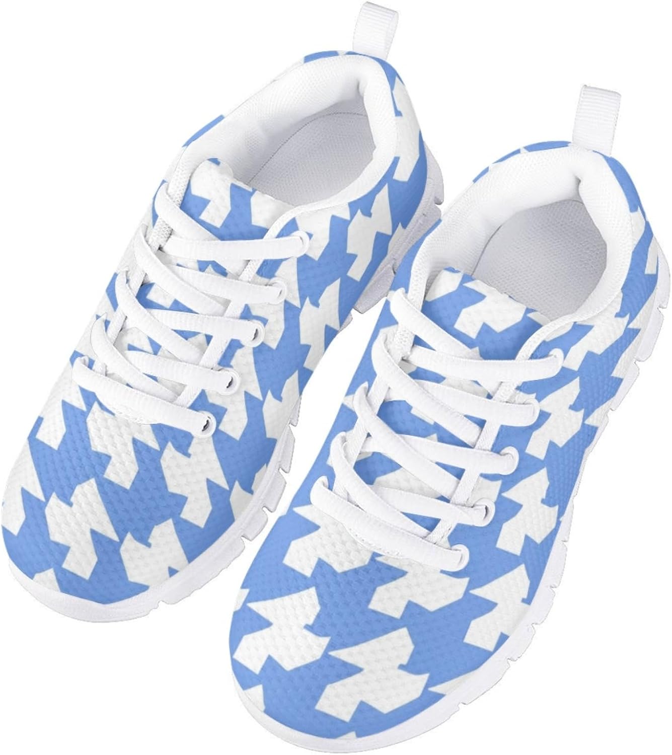 Girls Running Shoes Lightweight Mesh Trainers Stylish Floral Print Athletic Walking School Sneakers for Kids