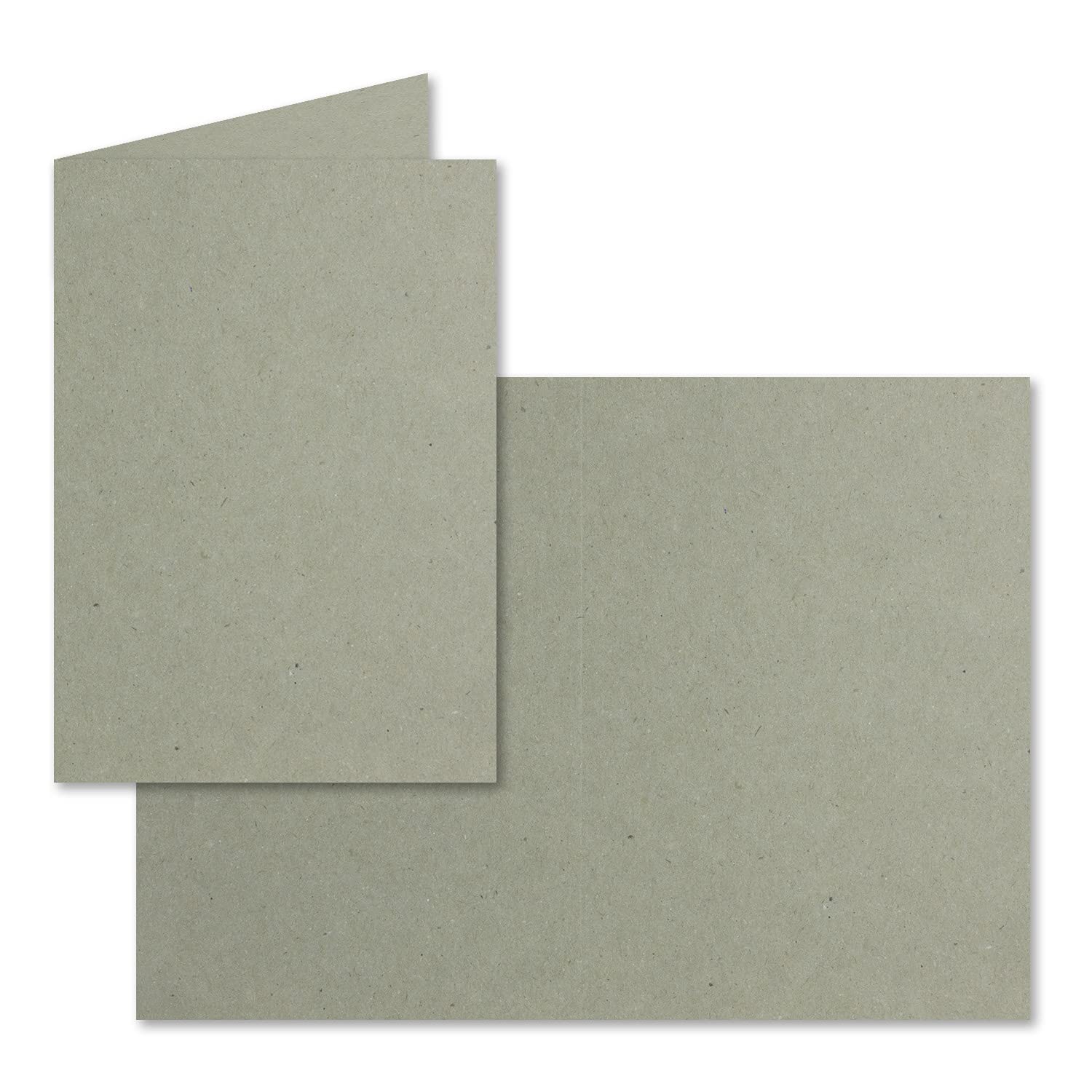 60 x Card Set DIN B6, Kraft Paper Brown, Kraft Paper Grey, Kraft Paper Eucalyptus, Folding Cards with Envelopes, 3 Colours - Image 2